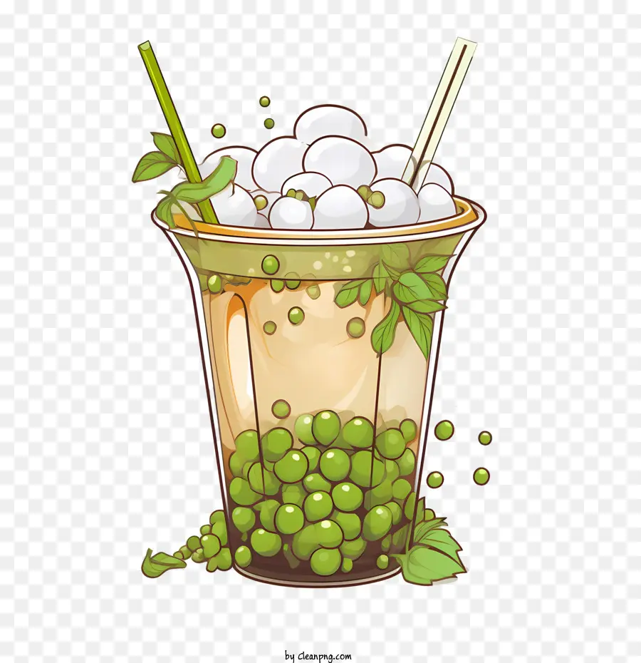 Chá De Bolha Matcha，O Chá Verde PNG