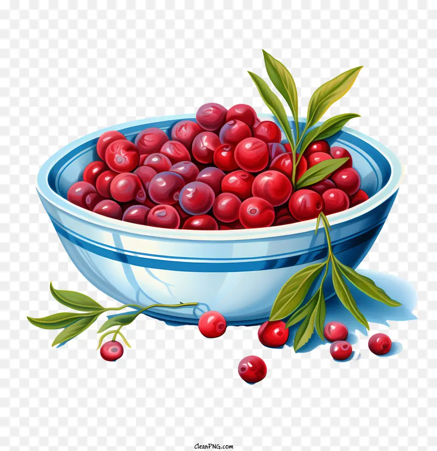 Cranberries Vermelhas，Tigela De Frutas Vermelhas PNG