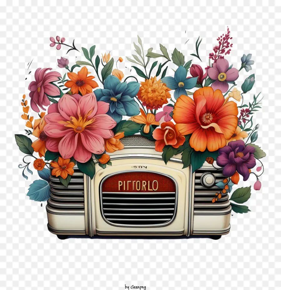 Dia Nacional Da Rádio，Buquê Floral PNG