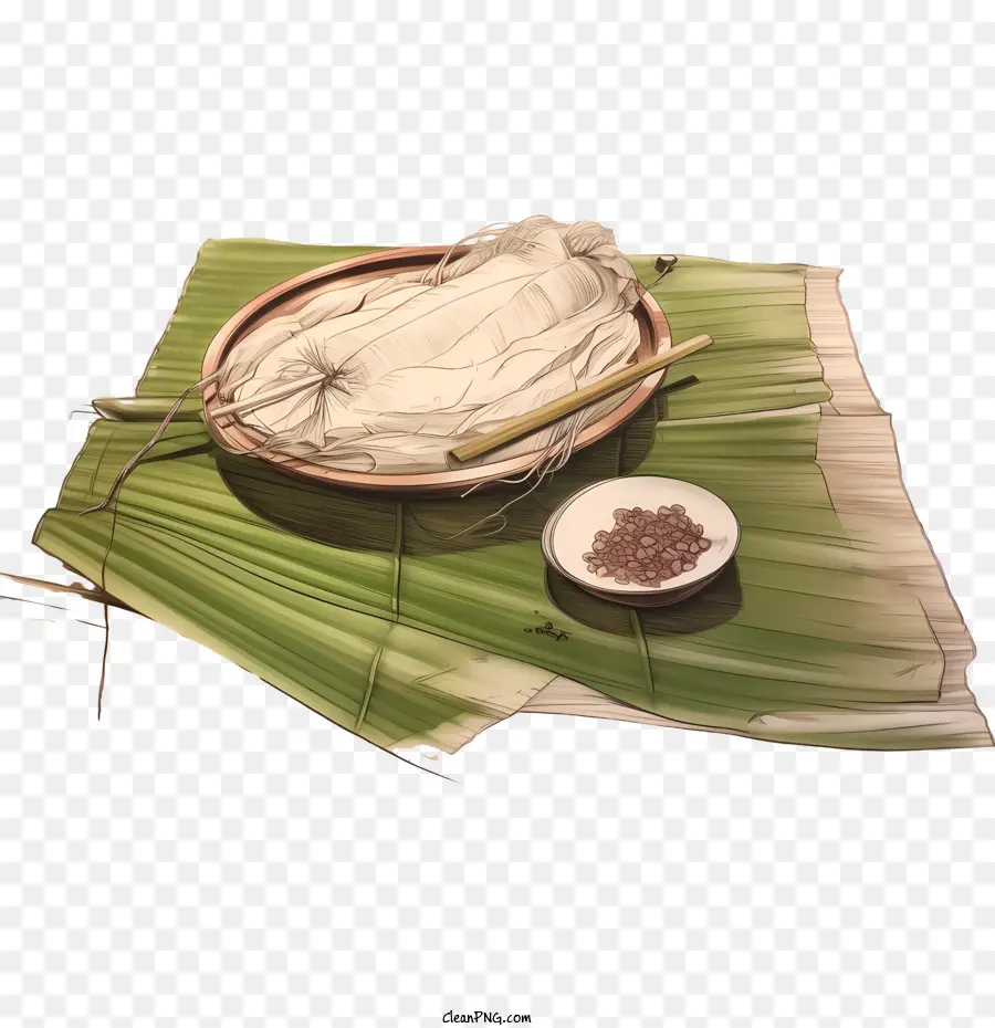 Comida Onam Alakan，Folhas De Bananeira PNG