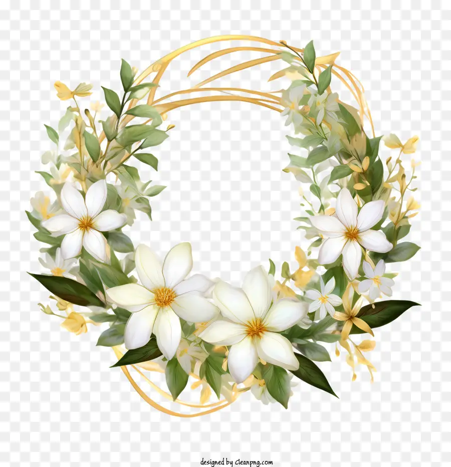 Coroa De Jasmim，Branco Coroa De Flores PNG