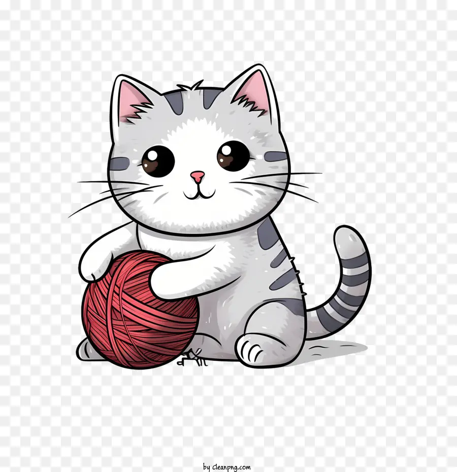 Bola De Fios De Gato，Gatinho PNG