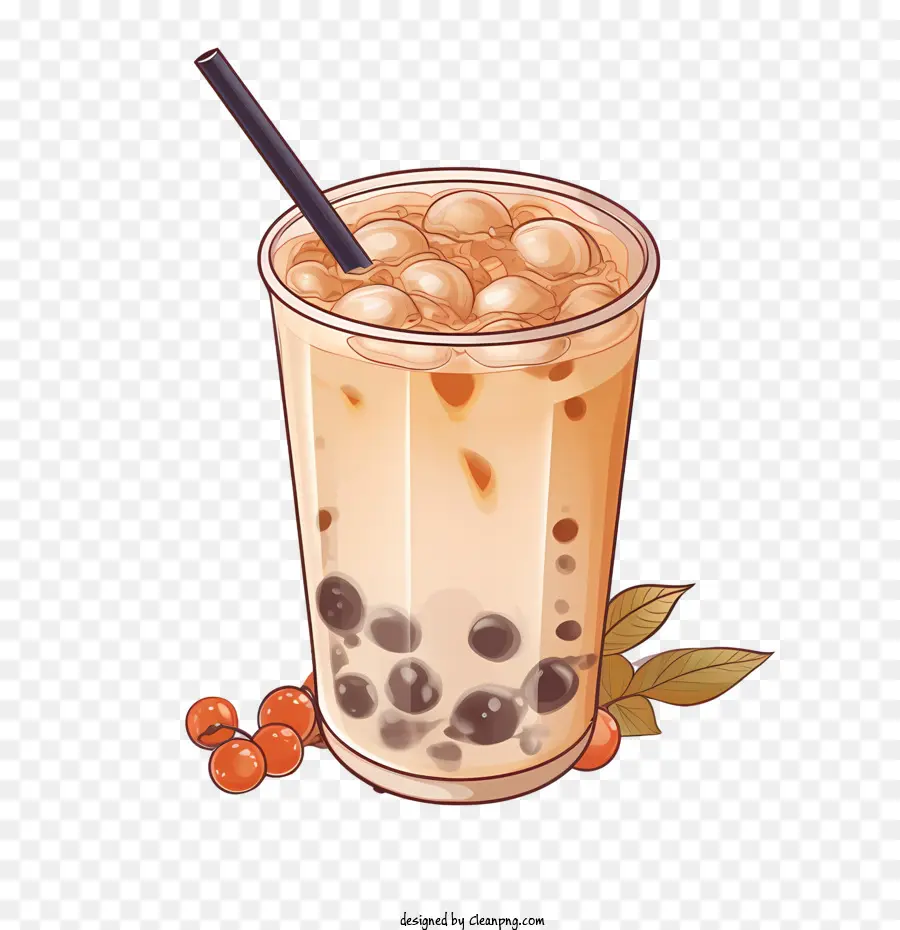 Chá De Leite De Bolha，Chai Latte PNG