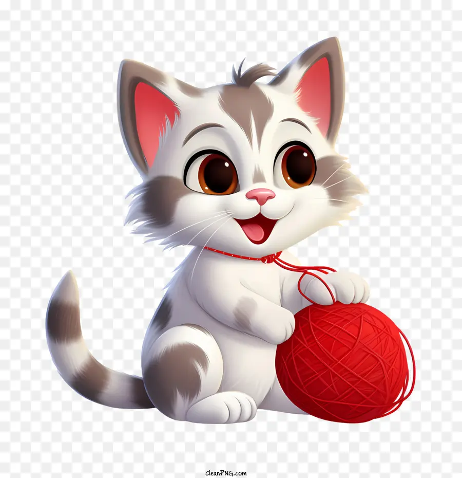 Bola De Fios De Gato，Gatinho PNG