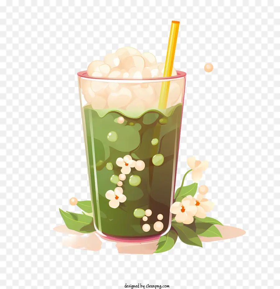 Chá De Bolha Matcha，Bebida PNG