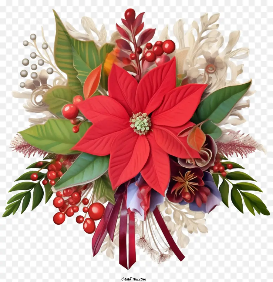 Poinsettia，Red Poinsettia PNG