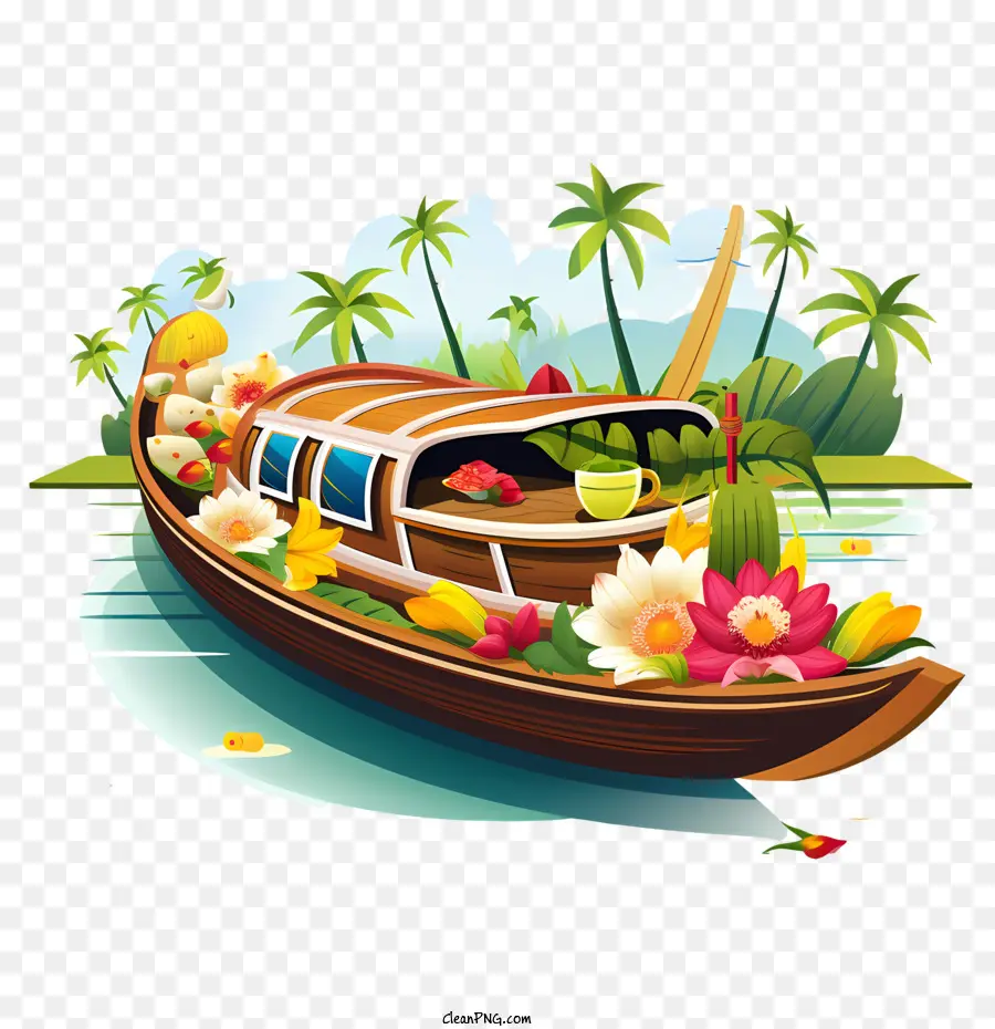 Onam Boat，Riverboat PNG