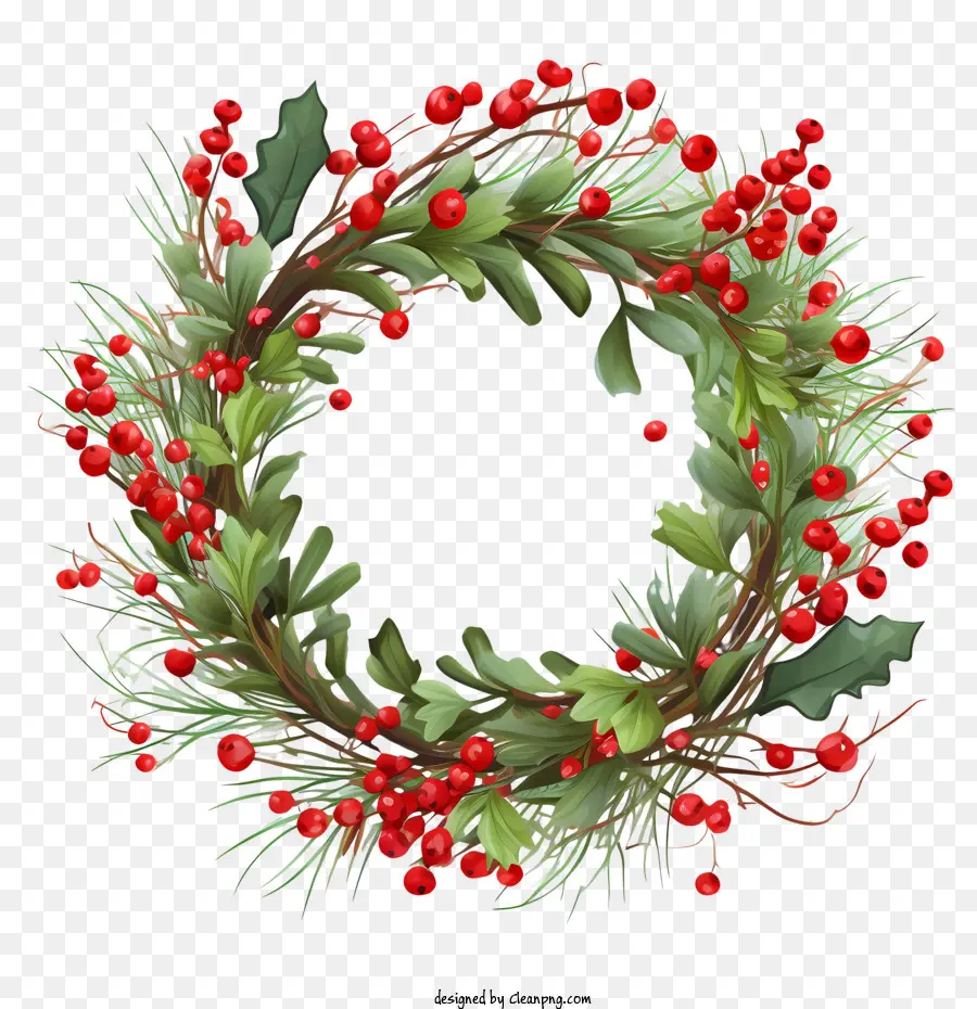 Christmas Mistletoe Wreath，Holly PNG
