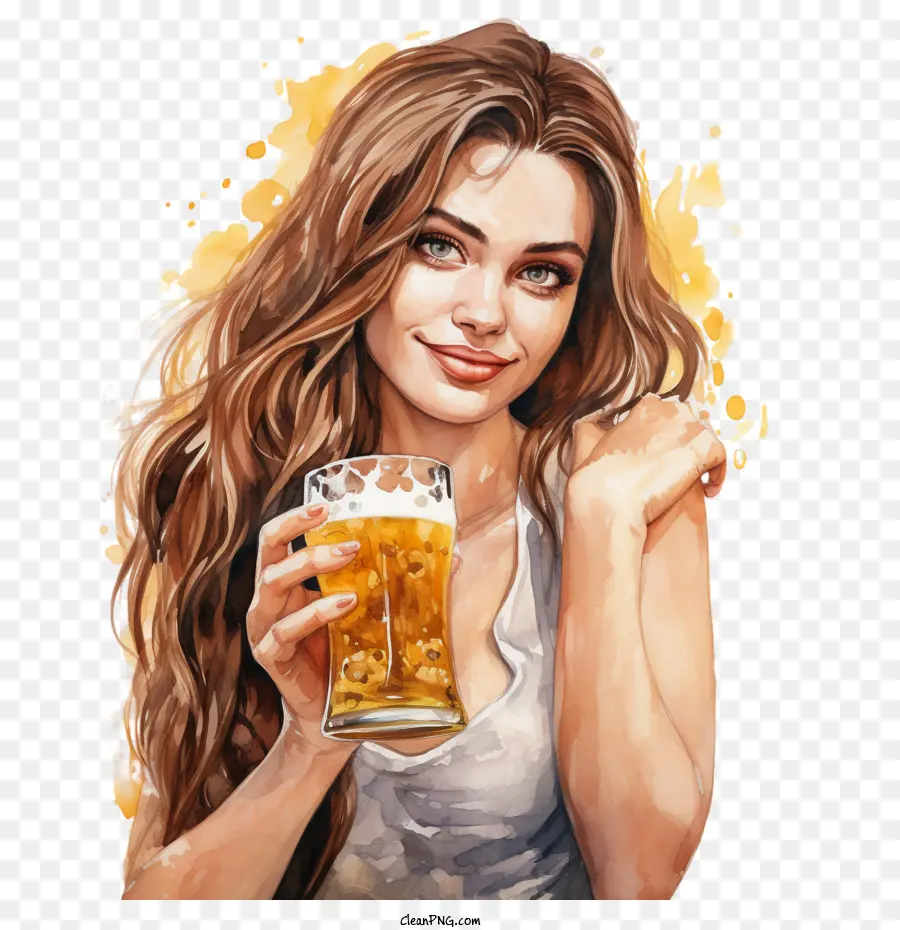 Mulher，Cerveja PNG