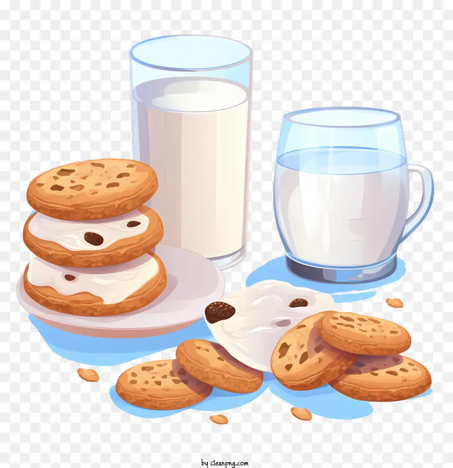 Biscoitos E Leite，Leite E Biscoitos PNG