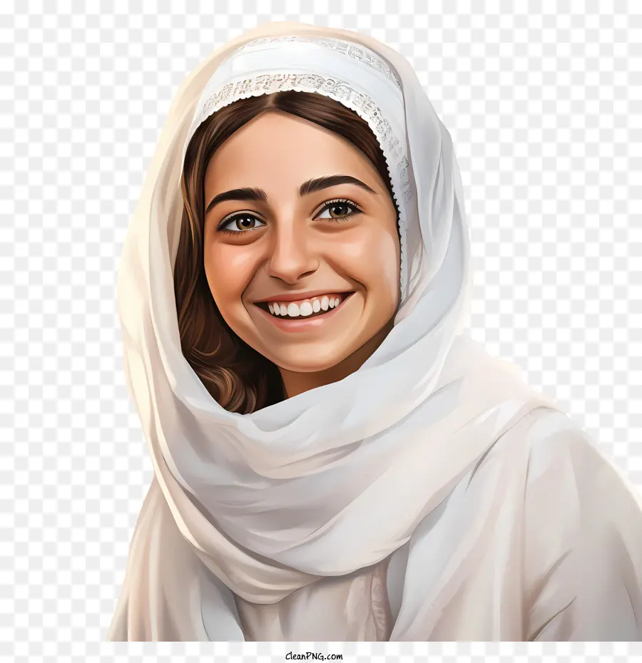 árabe Menina，Mundial Do Sorriso Dia PNG