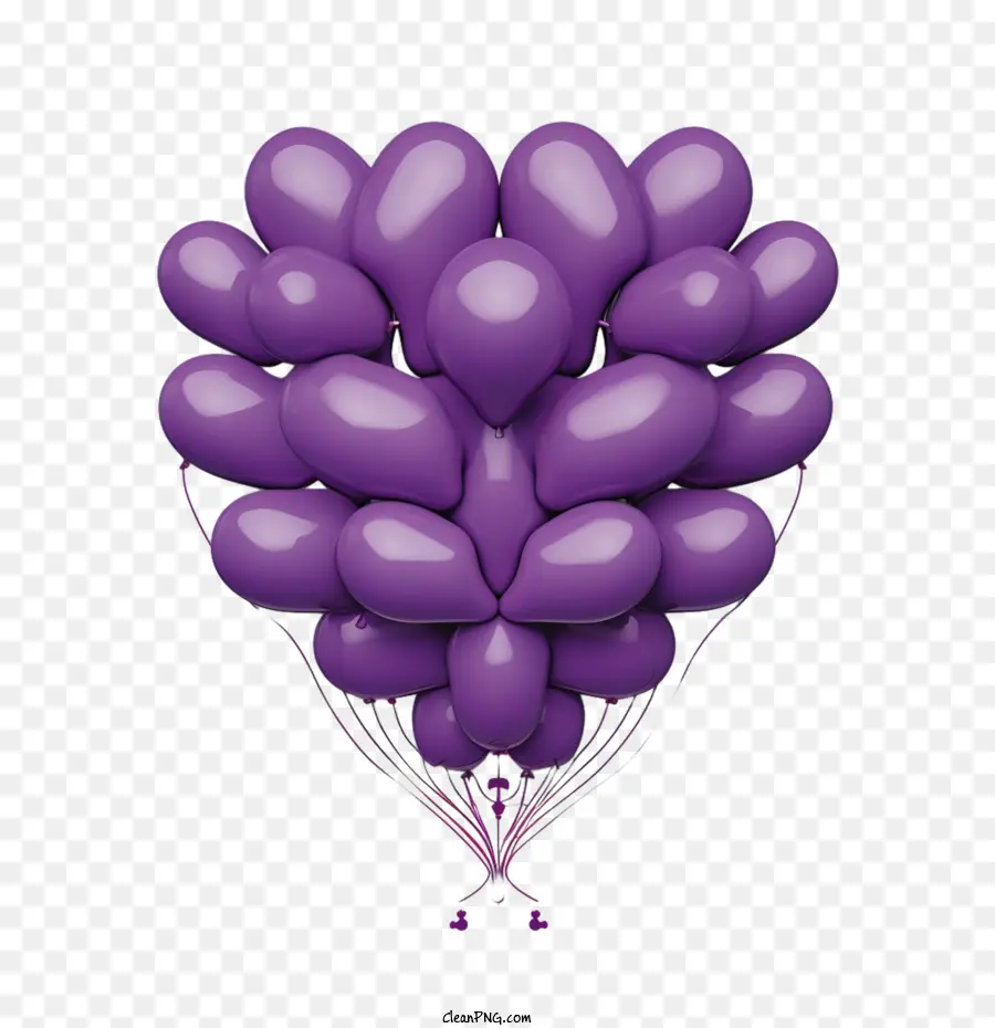 Dia Do Coração Roxo，Balões PNG