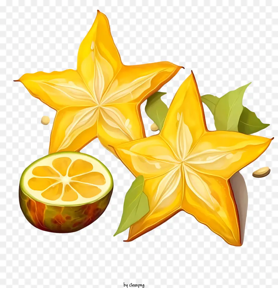 Carambola，Fruto Amarelo PNG