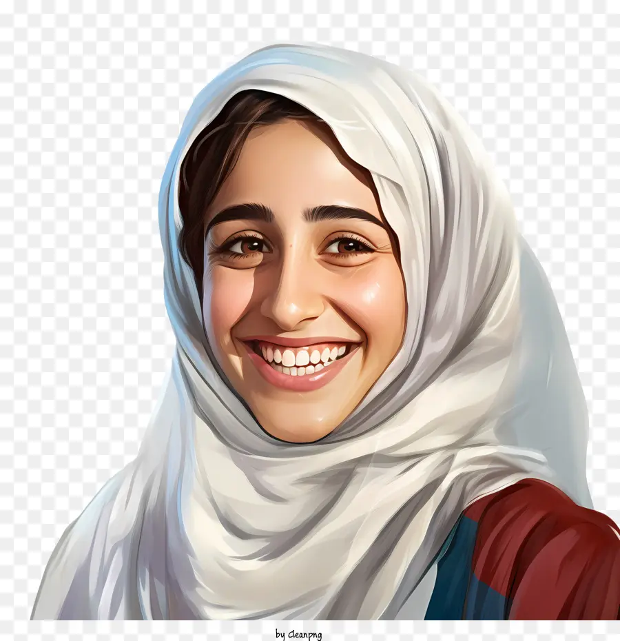 Menina árabe Sorridente，Mundial Do Sorriso Dia PNG
