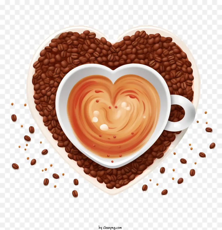 Coração De Café，Grãos De Café PNG