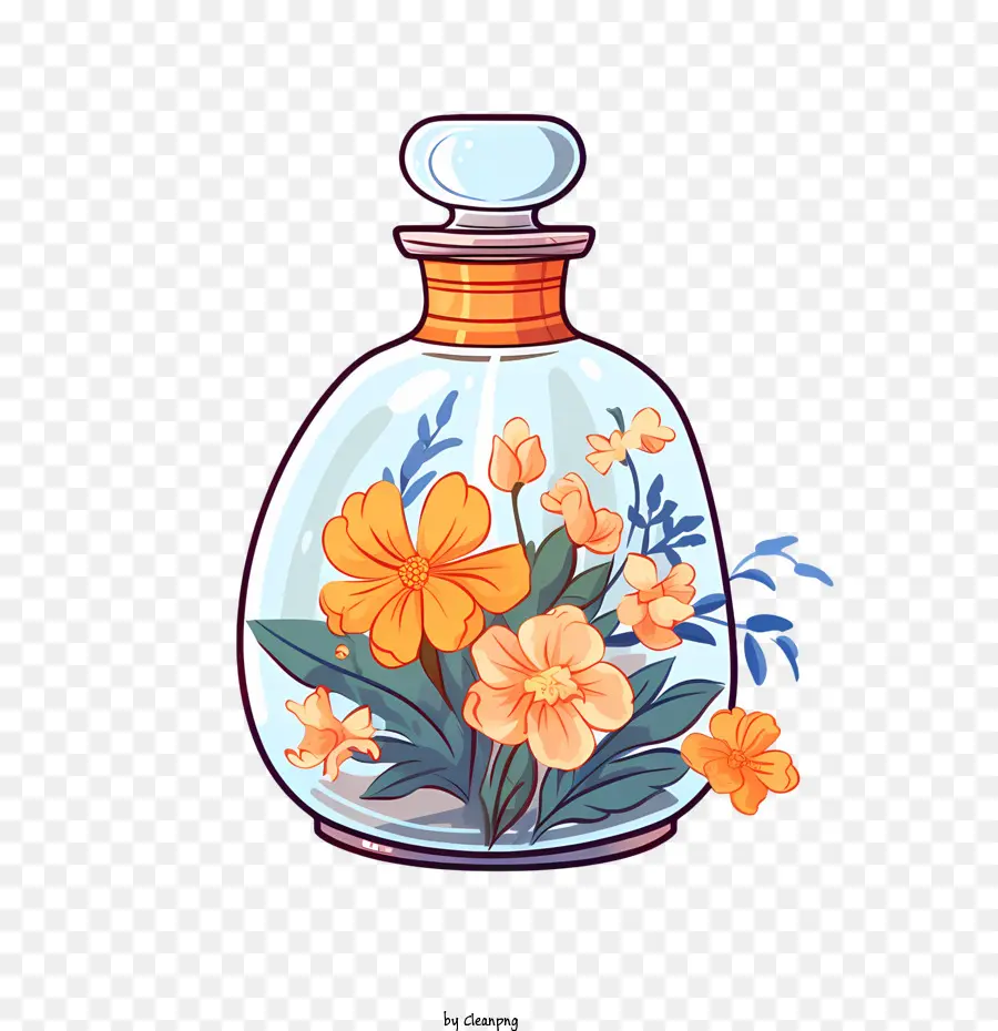 Frasco De Perfume，Garrafa De Flores PNG