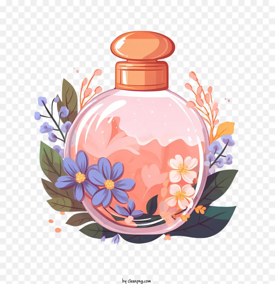 Frasco De Perfume，Flores PNG