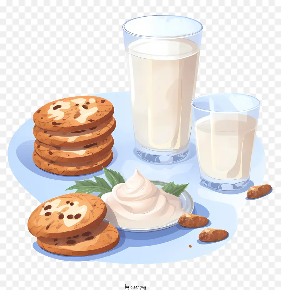 Biscoitos E Leite，Chocolate Chip Cookies PNG