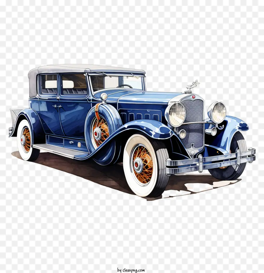 Carros Antigos，Carro Azul PNG