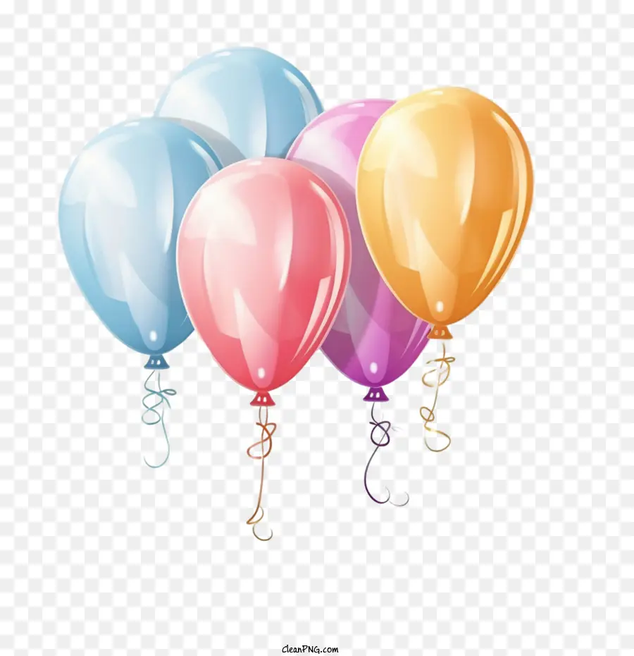 Balões Brilhantes Em Cores，Balões PNG