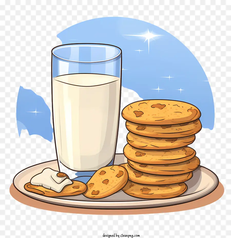 Biscoitos E Leite，Lanche PNG