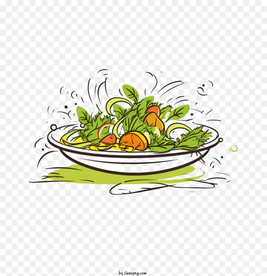 Salada De Esboço，Salada Verde PNG