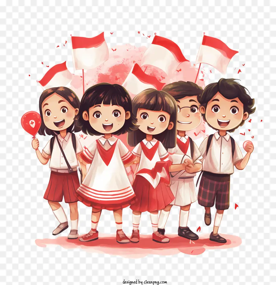 Dia Da Independência Da Indonésia，O Uniforme Da Escola PNG