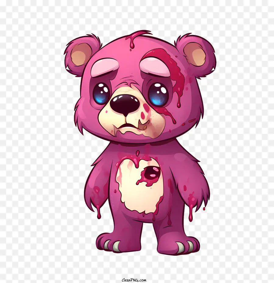 Urso Zumbi，Cor De Rosa PNG