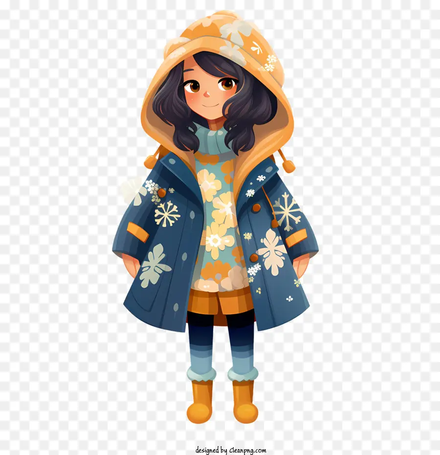 Menina Do Inverno，Moda Inverno PNG