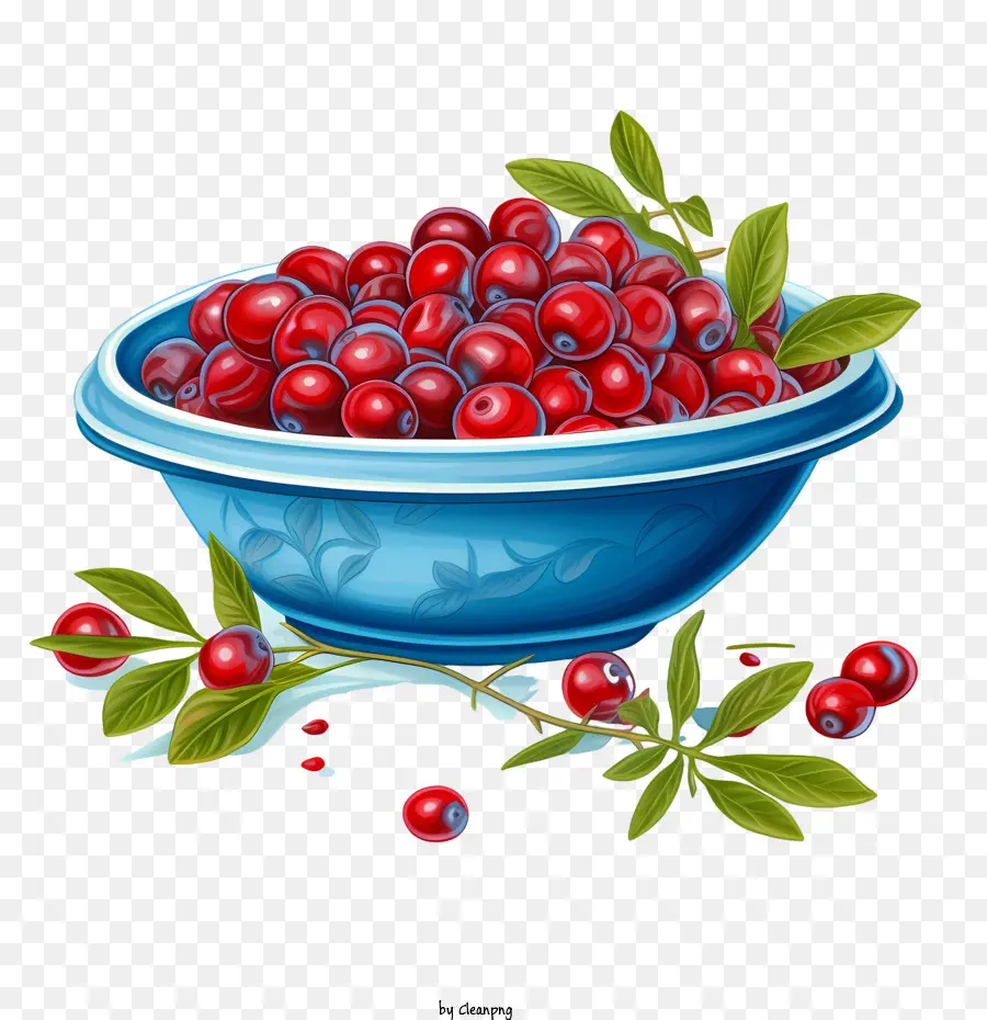 Tigela De Cranberries Vermelhas，Cranberries Vermelhas PNG