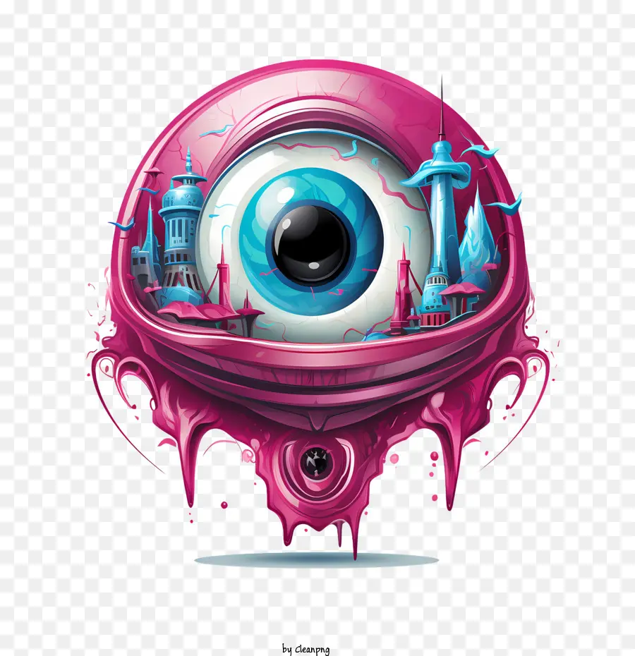 Halloween Eyelall，Cor De Rosa PNG