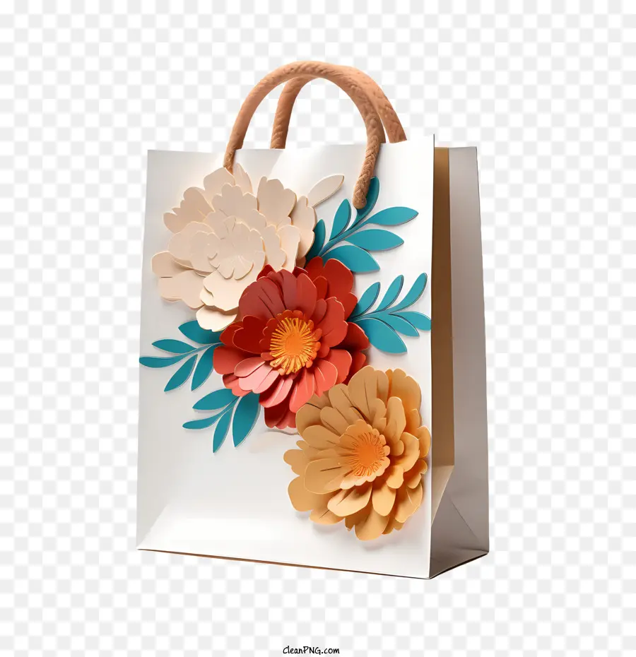 Saco De Papel，Bolsa De Flores PNG