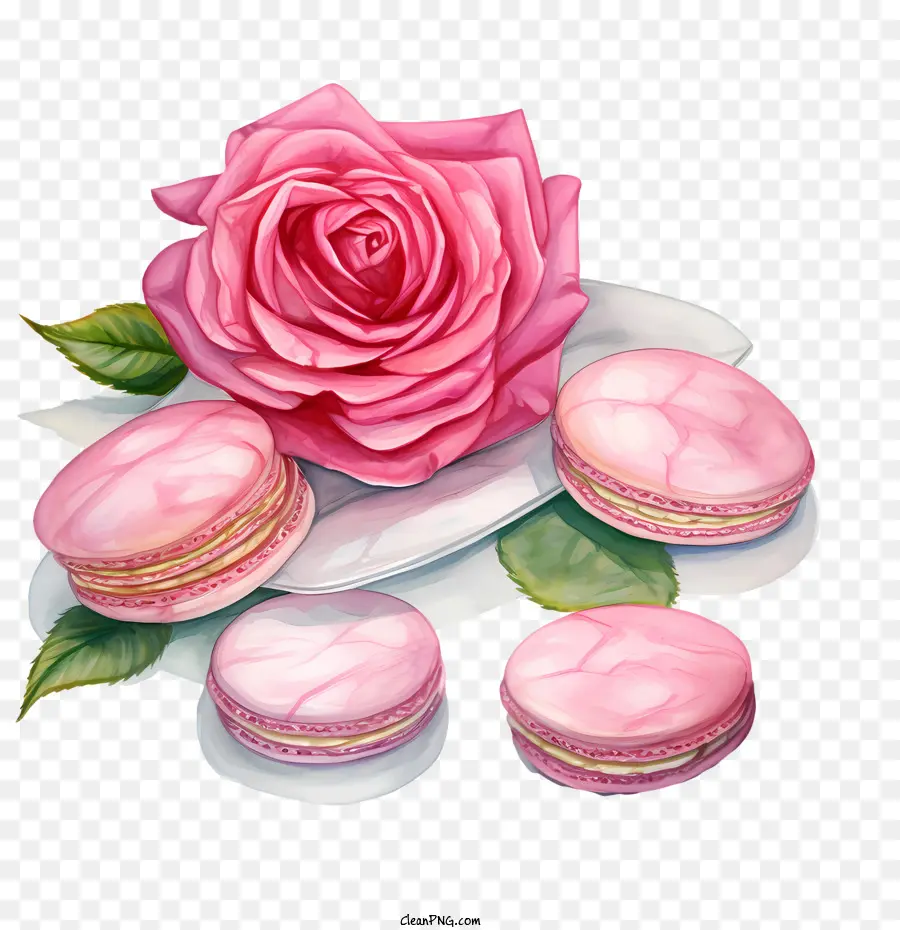 Macaroon Dia，Cor De Rosa PNG