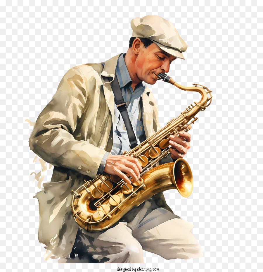 Saxofone Dia，Músico PNG