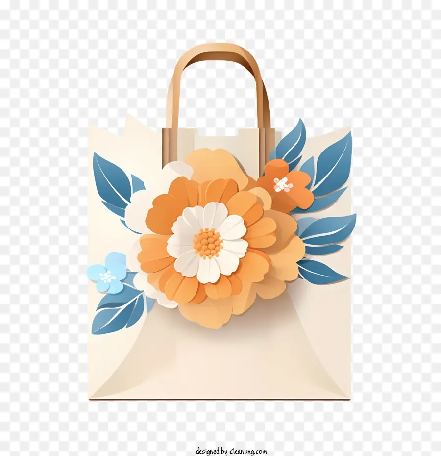 Saco De Papel，Bolsa De Flores PNG