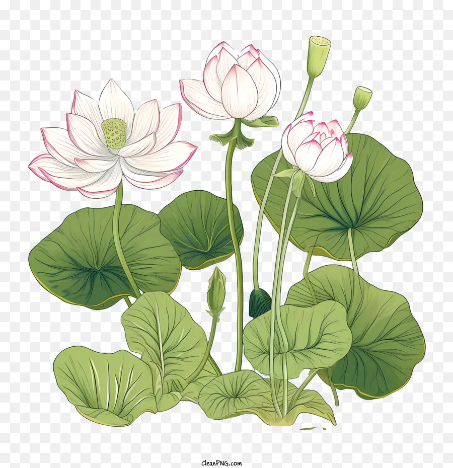 Flor De Lótus，Flores De Lótus PNG