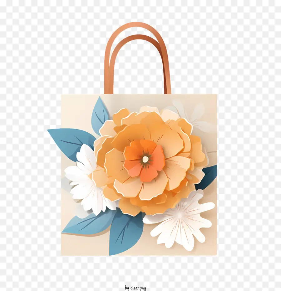 Saco De Papel，Bolsa De Flores PNG