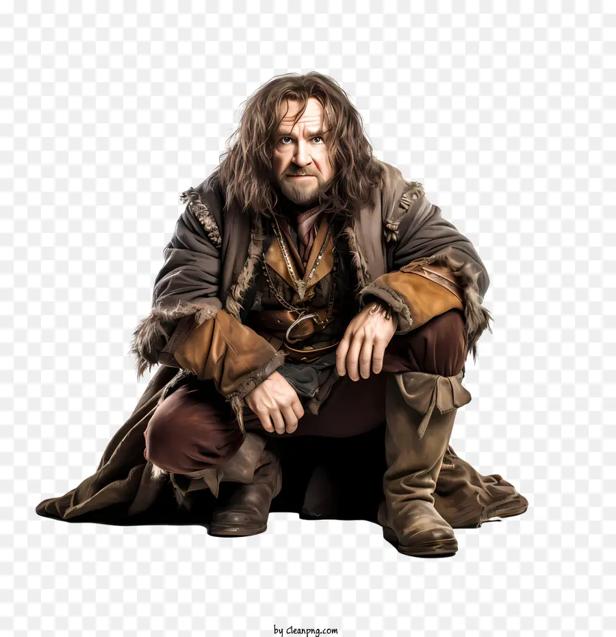 Dia Do Hobbit，Homem Com Roupas Medievais PNG