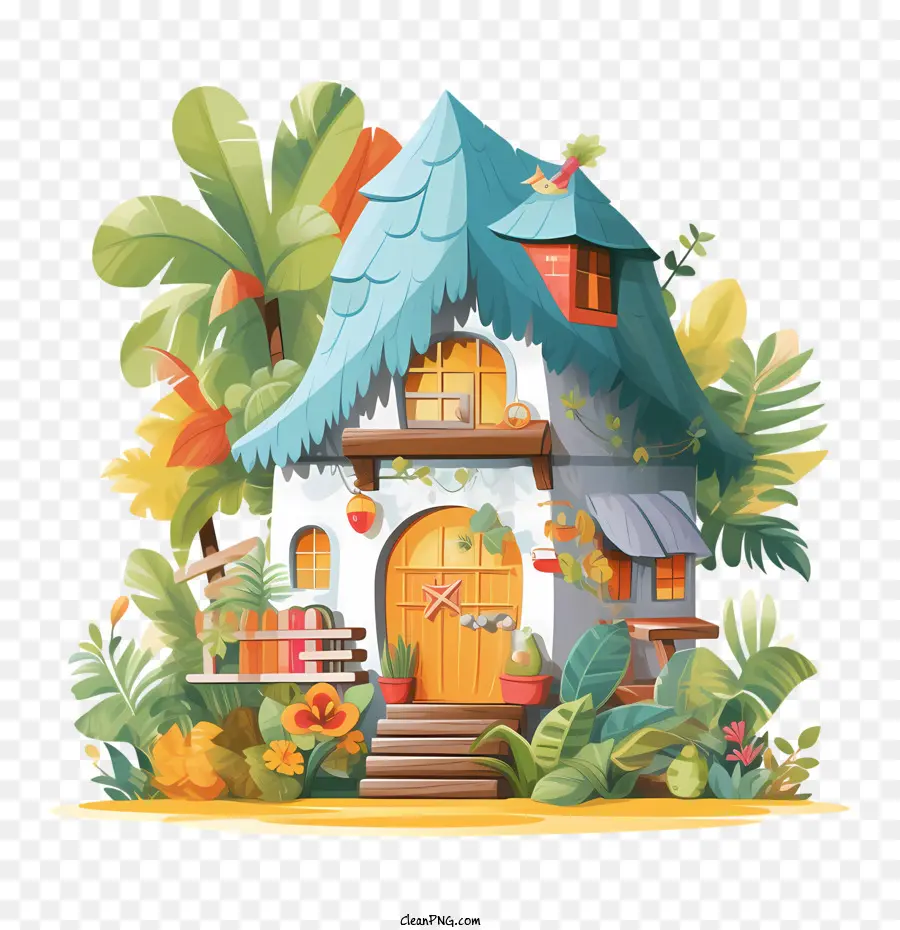 Casa Dos Gnomos，Casa Fofa De Doodle PNG