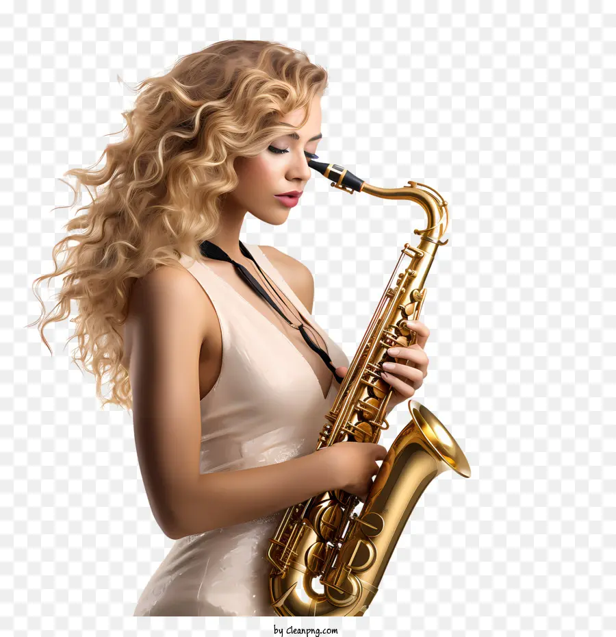 Saxofone Dia，Mulher PNG