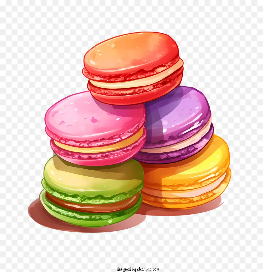 Macaroon Dia，Colorido PNG