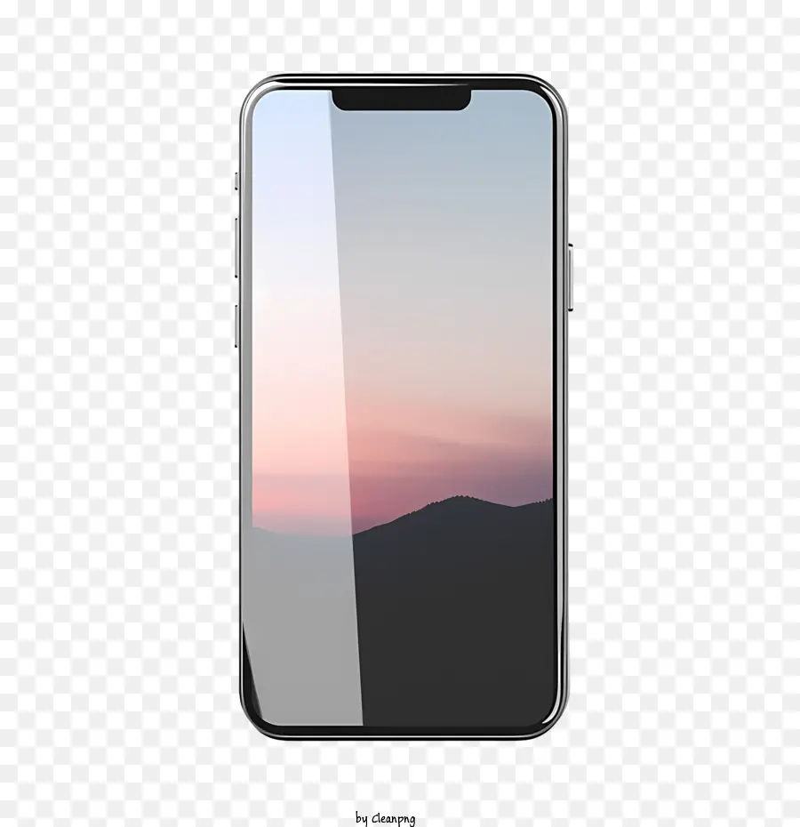 Smartphone Maquete，Montanha PNG