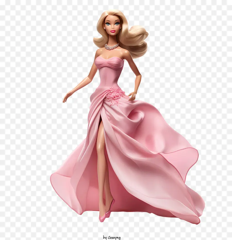 Barbie，Cor De Rosa Vestido De PNG