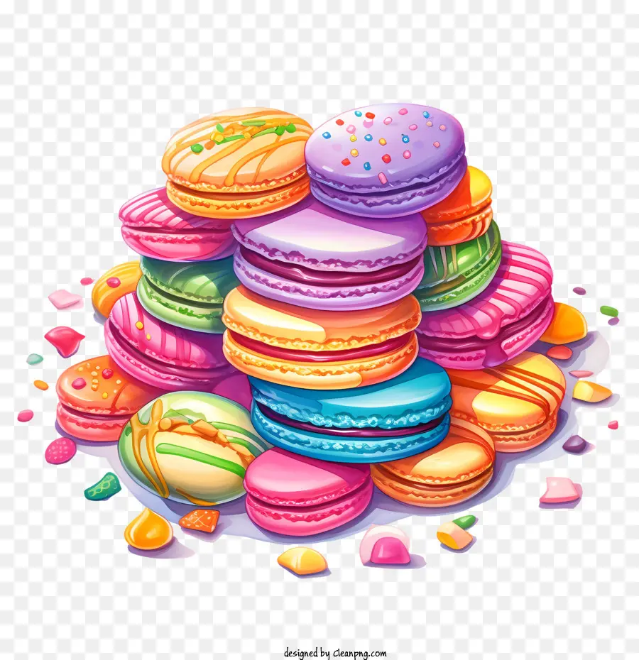 Macaroon Dia，Bolo PNG