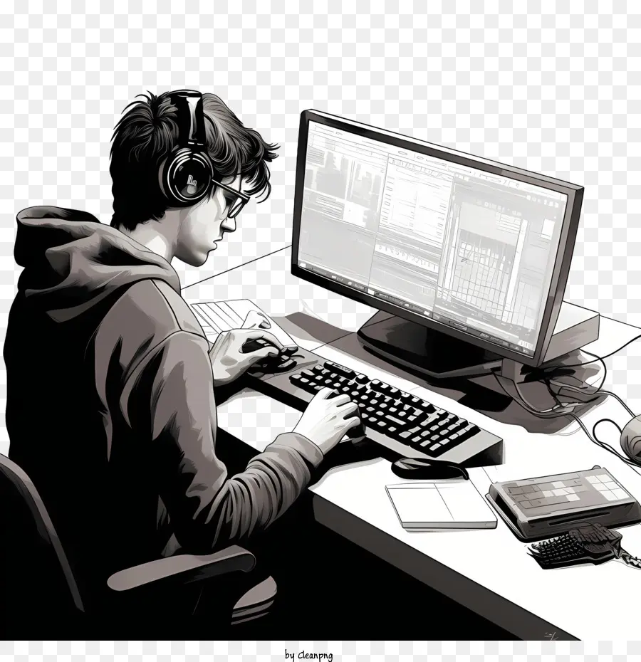 Dia Internacional Dos Programadores，Pessoa No Computador PNG