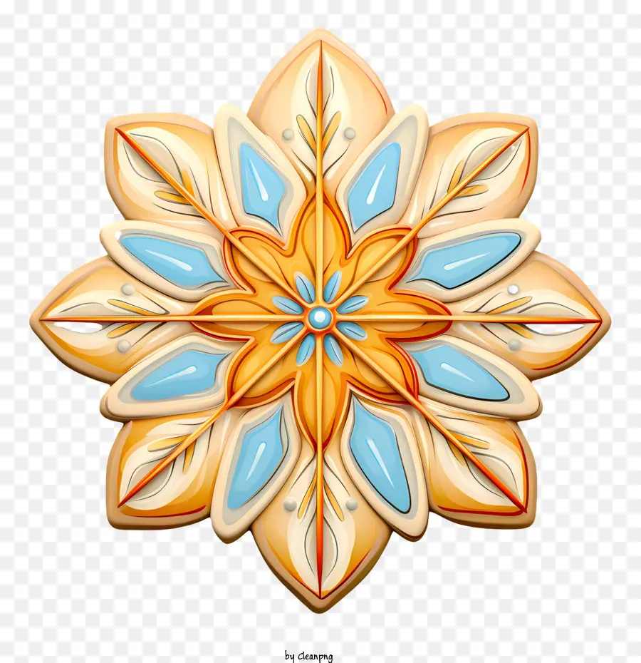 Christmas Snowflake Cookies，Azul PNG