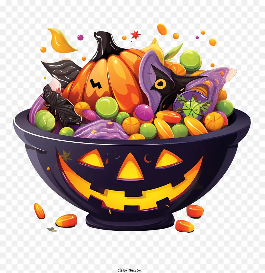 Halloween Candies Bowl，Candy PNG