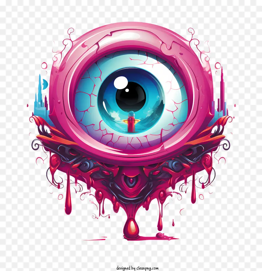 Halloween Eyelall，Cor De Rosa PNG