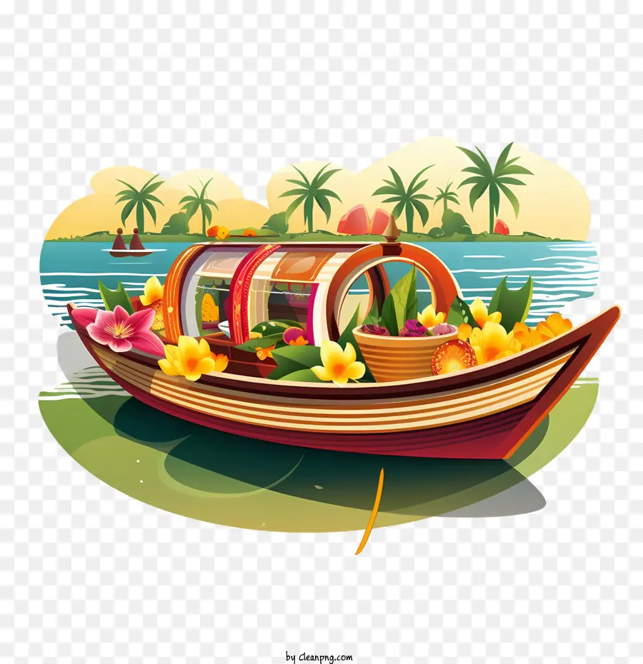 Barco Onam，Barco Decorado PNG