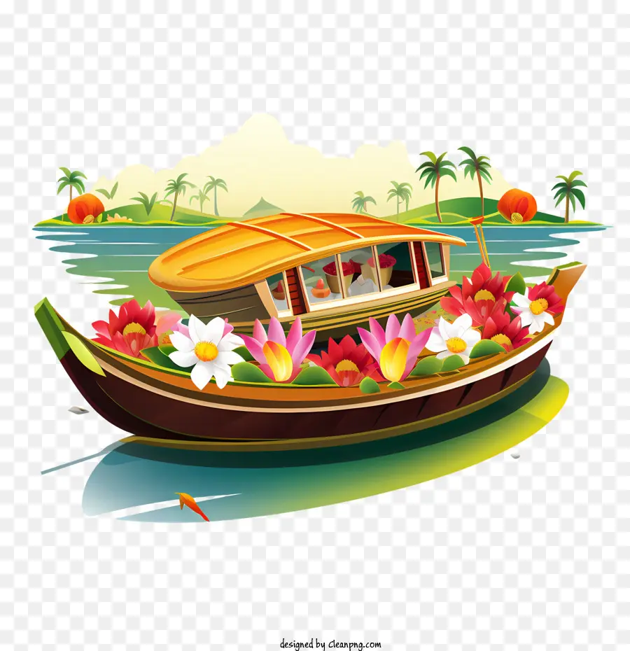 Barco Onam，Casa Flutuante PNG